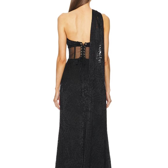 Michael Costello Revolve Cecilia Black Strapless Gown - Picture 3 of 8